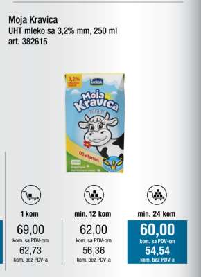 Moja Kravica UHT mleko