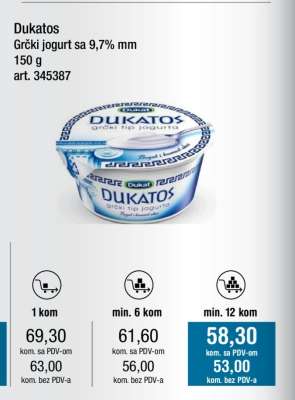 Dukatos Grčki jogurt
