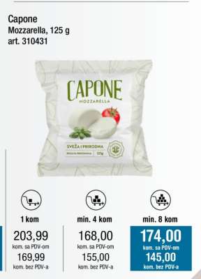 Capone Mozzarella, 125 g