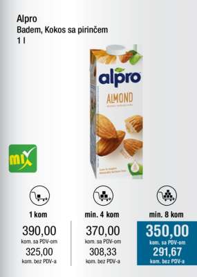 Alpro Badem, Kokos sa pirinčem 1 l