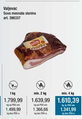 Valjevac Suva mesnata slanina