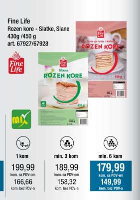 Fine Life Rozen Kore - Slatke, Slane