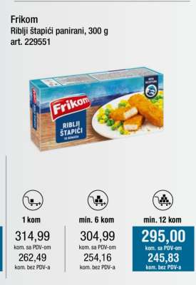 Frikom Riblji štapići panirani