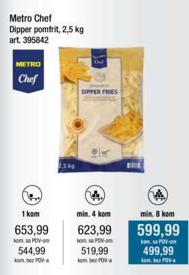 Metro Chef Dipper pomfrit, 2,5 kg