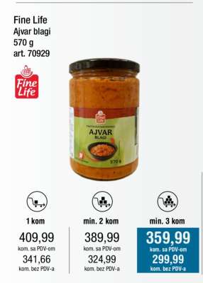 Fine Life Ajvar blagi 570 g