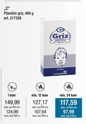 Pšenični griz, 400 g