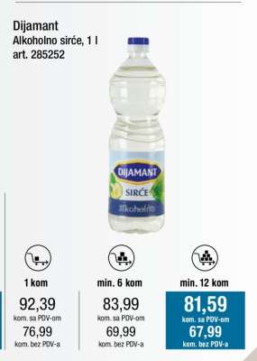 Dijamant Alkoholno sirće 1 l