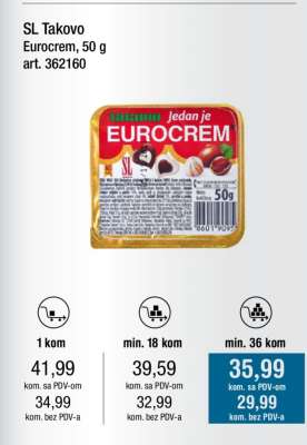SL Takovo Eurocrem, 50 g