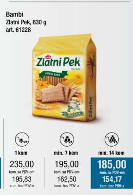 Bambi Zlatni Pek, 630 g