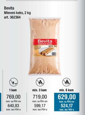 Bevita Mleveni keks, 2 kg