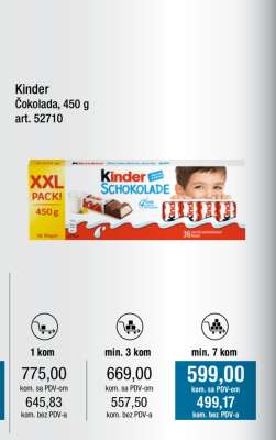 Kinder Čokolada, 450 g