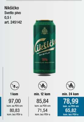 Nikšićko Svetlo pivo 0,5 l