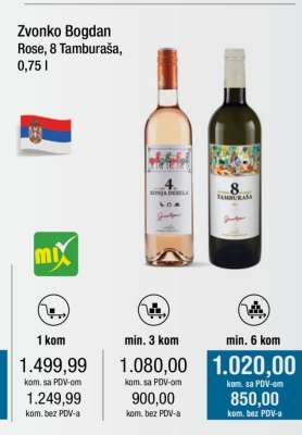 Zvonko Bogdan Rose, 8 Tamburaša 0,75 l