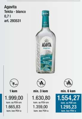 Agavita Tekila - blanco 0,7 l