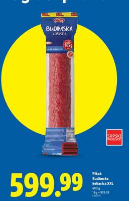Pikok Budimska kobasica XXL