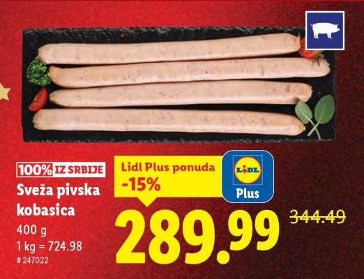 Sveža pivska kobasica