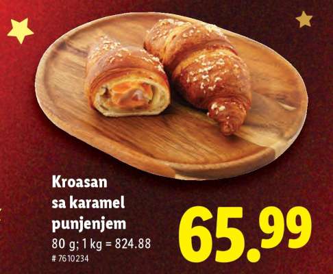 Kroasan sa karamel punjenjem