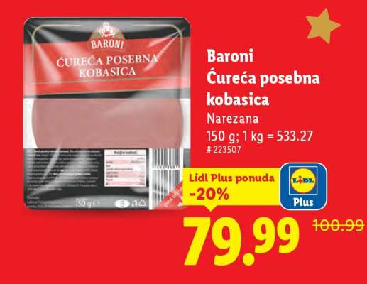 Baroni Ćureća posebna kobasica