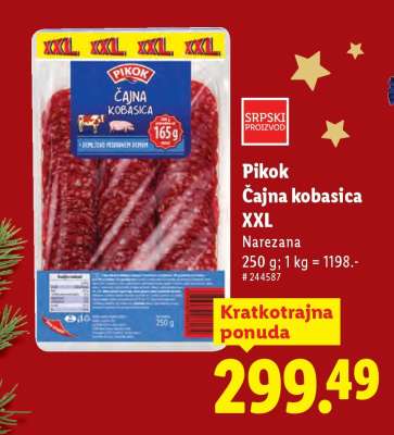 Pikok Čajna kobasica XXL