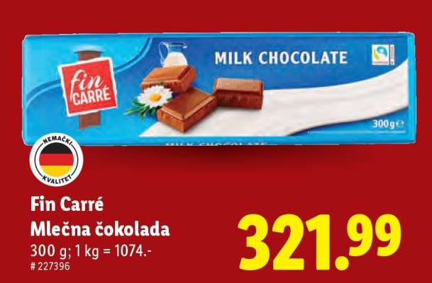 Fin Carré Mlečna čokolada