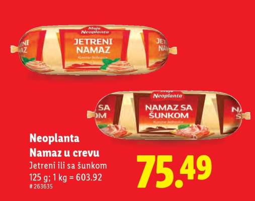 Neoplanta Namaz u crevu