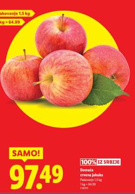 Domaća crvena jabuka