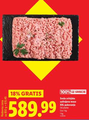 Sveže svinjsko usitnjeno meso XXL pakovanje