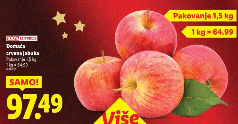 Domaća crvena jabuka