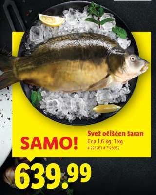 Svež očišćen šaran