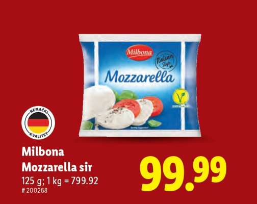 Milbona Mozzarella sir