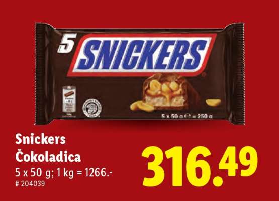 SNICKERS ČOKOLADICA
