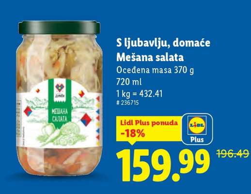 S ljubavlju, domaće Mešana salata