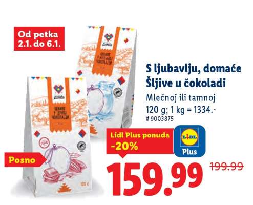 S ljubavlju, domaće šljive u čokoladi