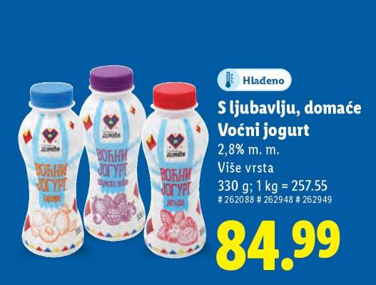 S ljubavlju, domaće Voćni jogurt