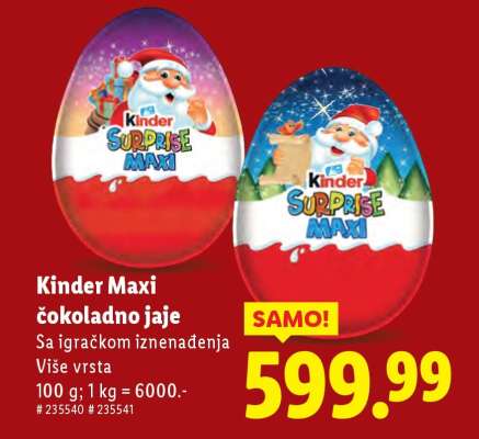 Kinder Maxi čokoladno jaje