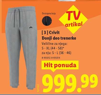 Crivit Donji deo trenerke
