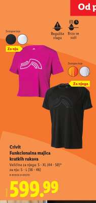 Crivit Funkcionalna majica kratkih rukava