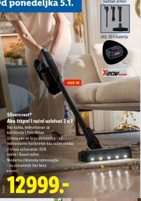 Silvercrest® Aku štapni i ručni usisivač 2 u 1