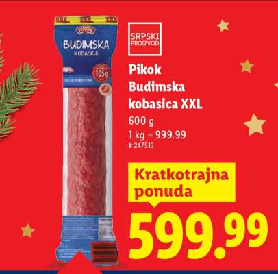 Pikok Budimska kobasica XXL