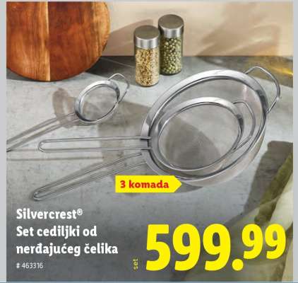 Silvercrest Set cediljki od nerđajućeg čelika