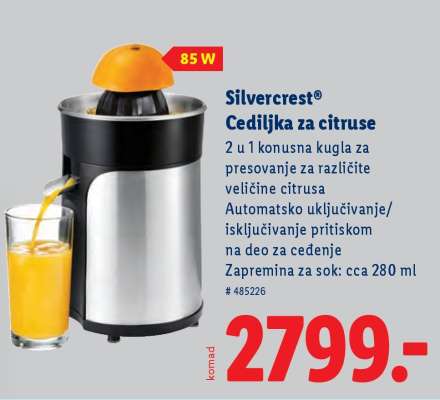 Silvercrest Cediljka za citruse