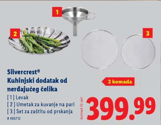 Silvercrest Kuhinjski dodatak od nerđajućeg čelika