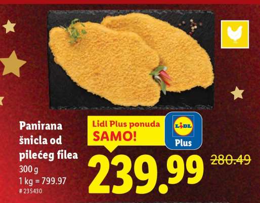 Panirana šnicla od pilećeg filea