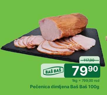 Pečenica dimljena Baš Baš 100g