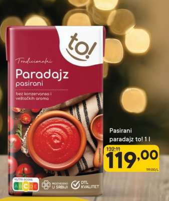 Pasirani paradajz TO! 1 l
