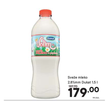sveže mleko