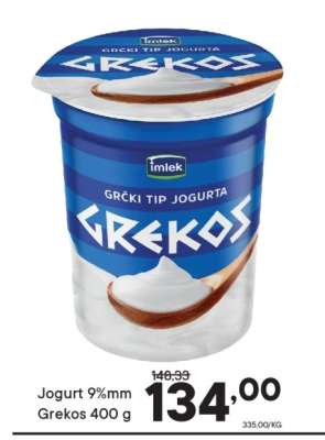 Jogurt 9%mm Grekos 400 g