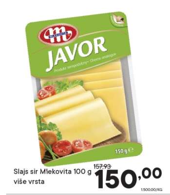 Slajs sir Mlekovita 100 g