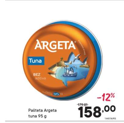 Pašteta Argeta tuna 95 g