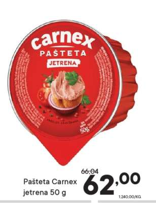 Pašteta Carnex jetrena 50 g